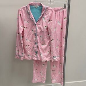 P.J. Salvage Rainbow Unicorn Pajamas size 12/14